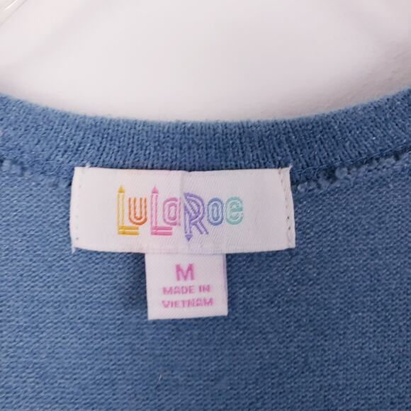 LuLaRoe - Teal Sarah Sweater Duster Cardigans Size Medium - Picture 4 of 7